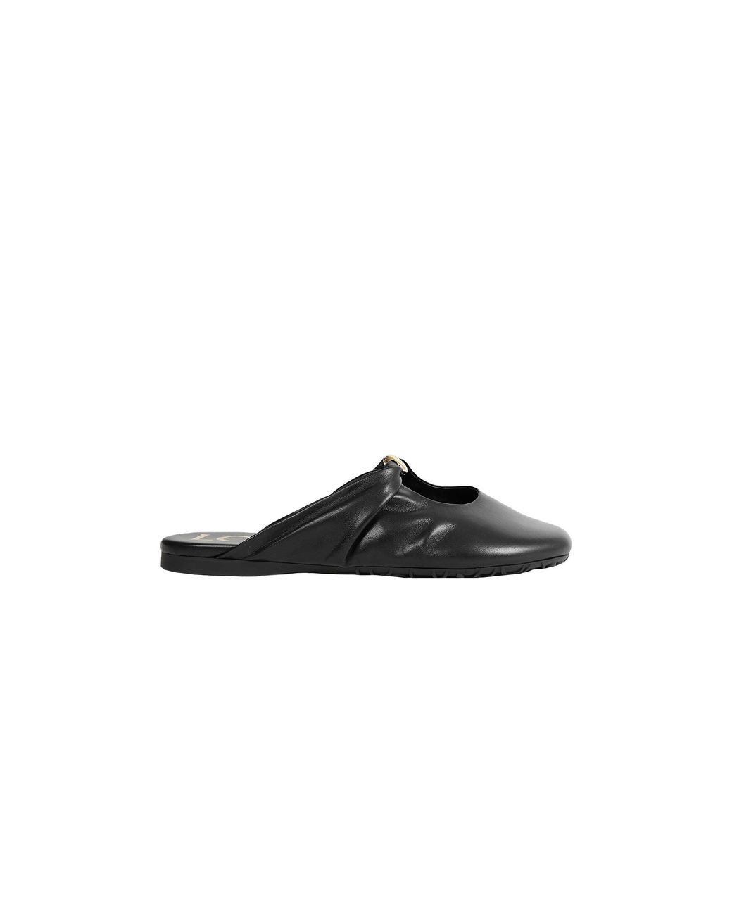 Loewe Black Leather Mules