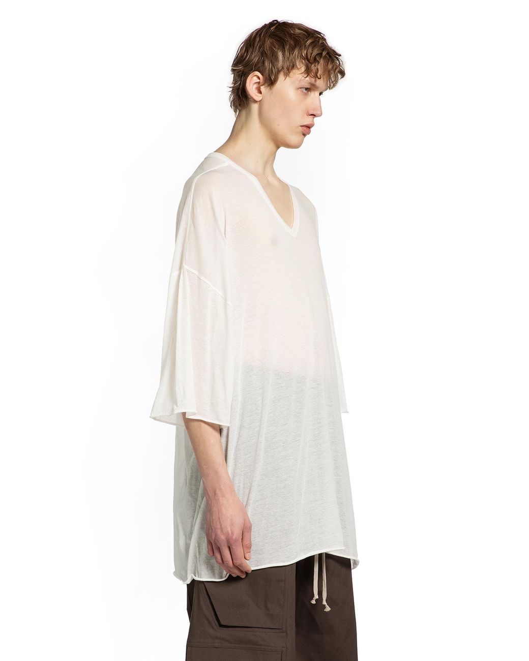 Rick Owens White Temple V Tommy T-Shirt for men