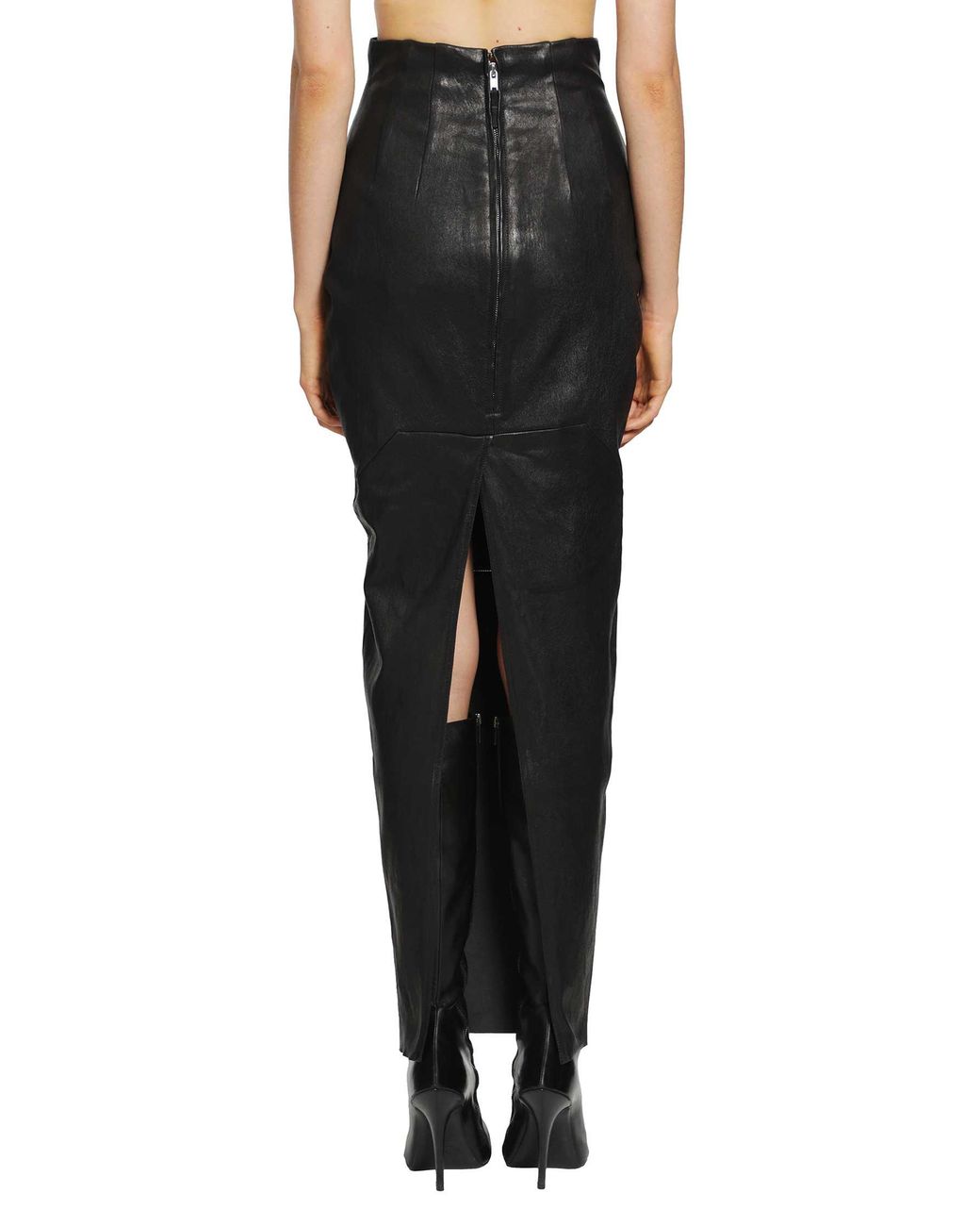 Rick Owens Black Tower Dirt Pillar Skirt