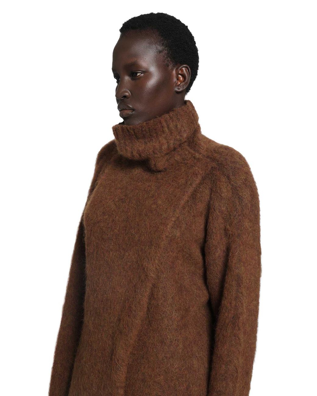 Uma Wang Brown High-Neck Top