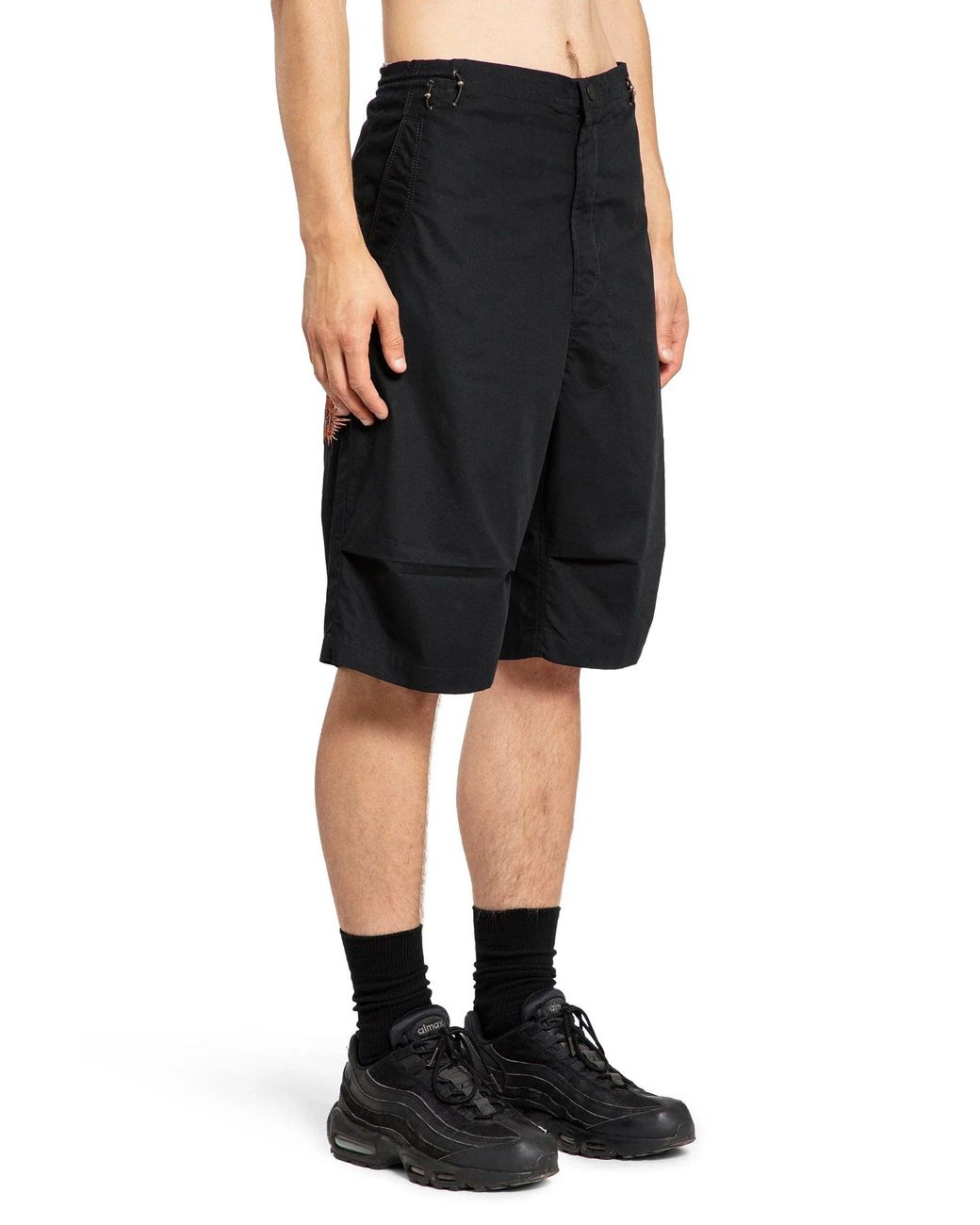 Maharishi Black Tiger Dragon Loose Snoshorts for men