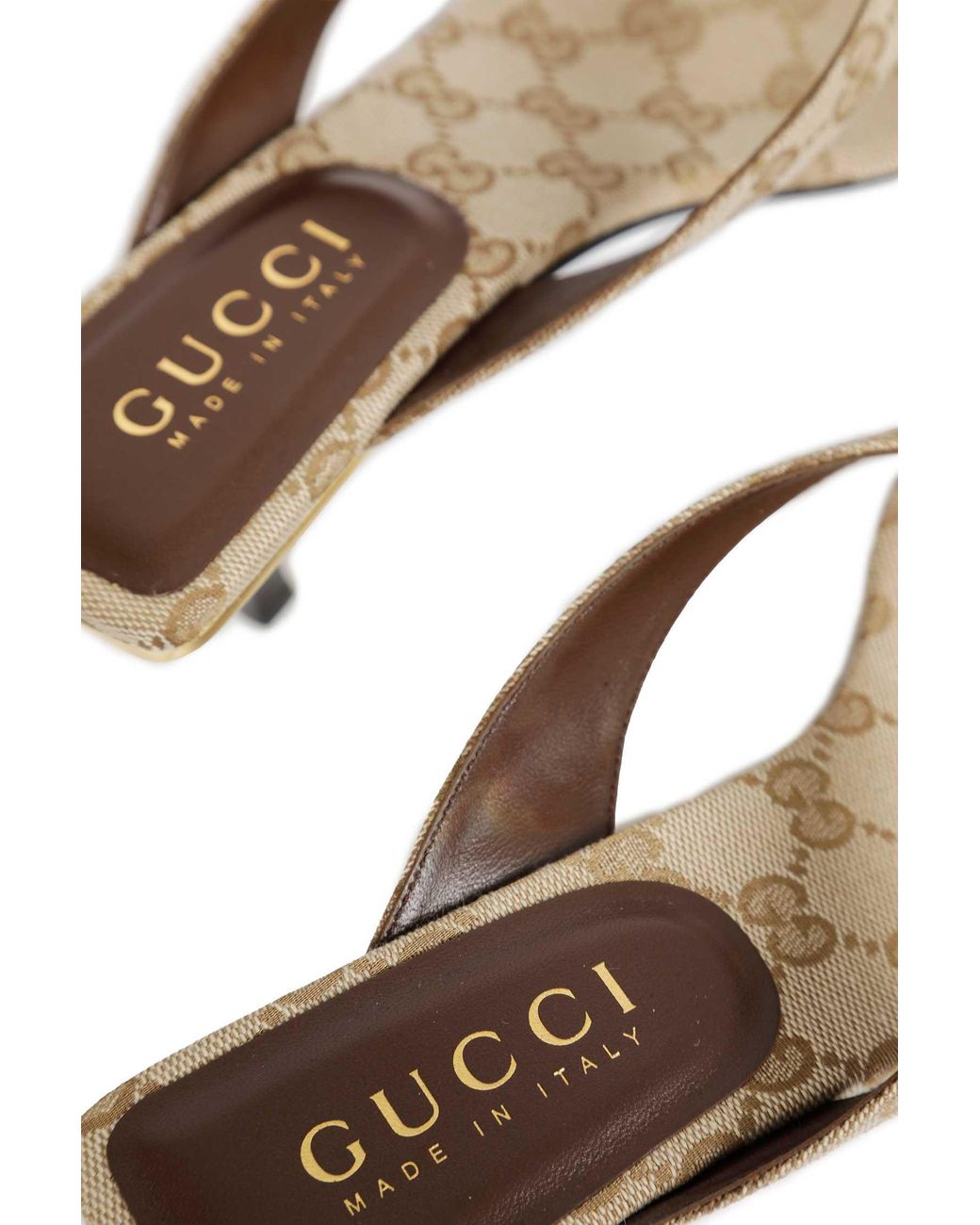 Gucci Metallic Vittoria Thong Sandals