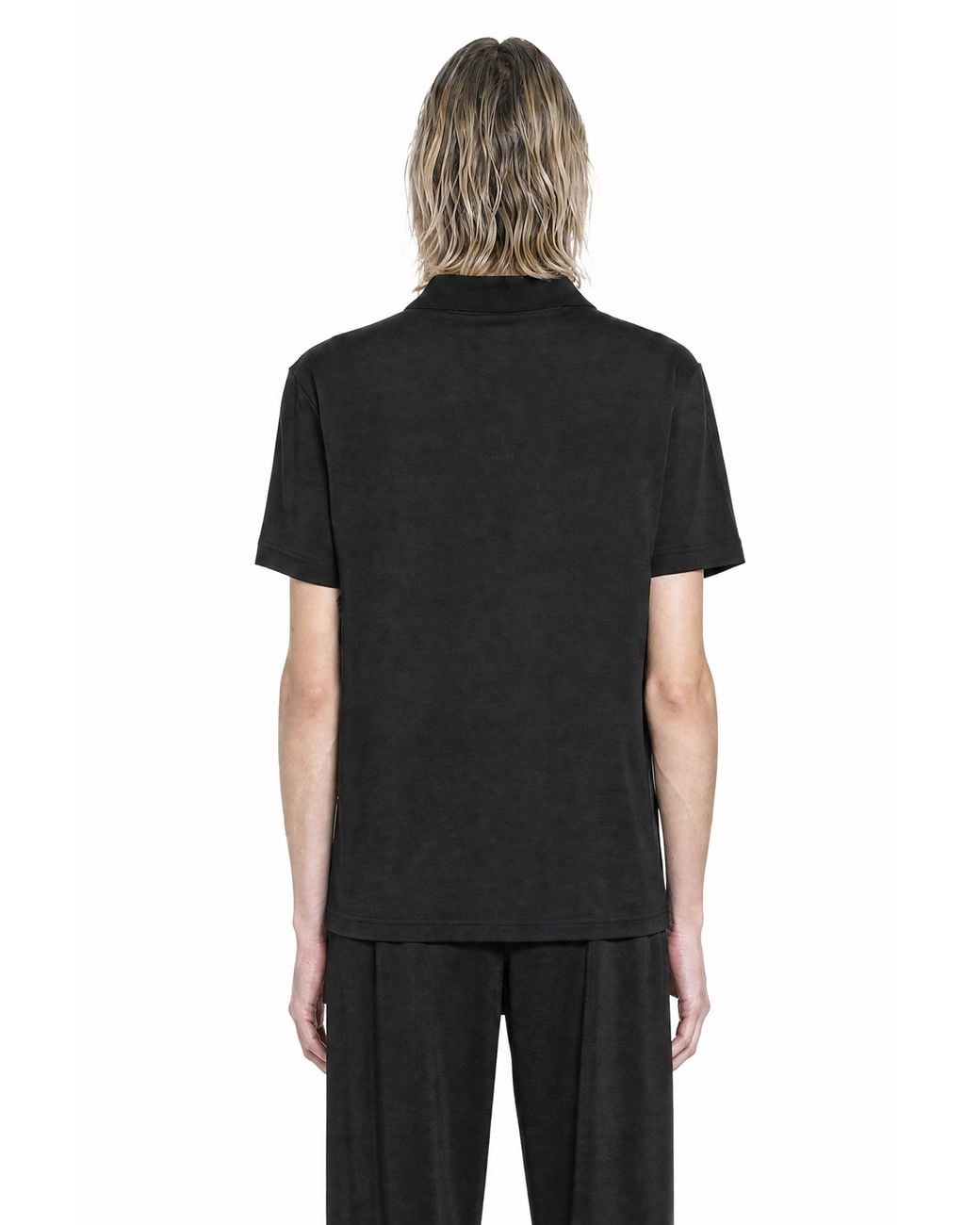Gucci Black Web And Crest Jersey Polo for men