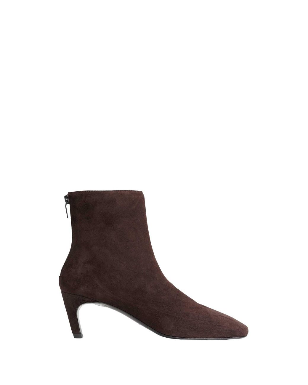Totême Brown Soft Suede Ankle Boots
