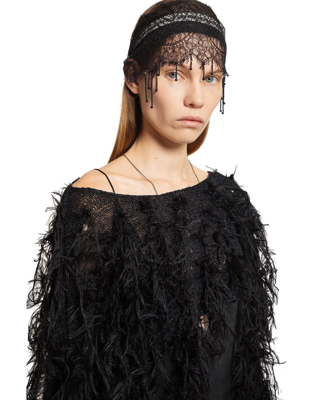 ANN DEMEULEMEESTER ヘアバンド M size ann-demeulemeester-Black-Hair-