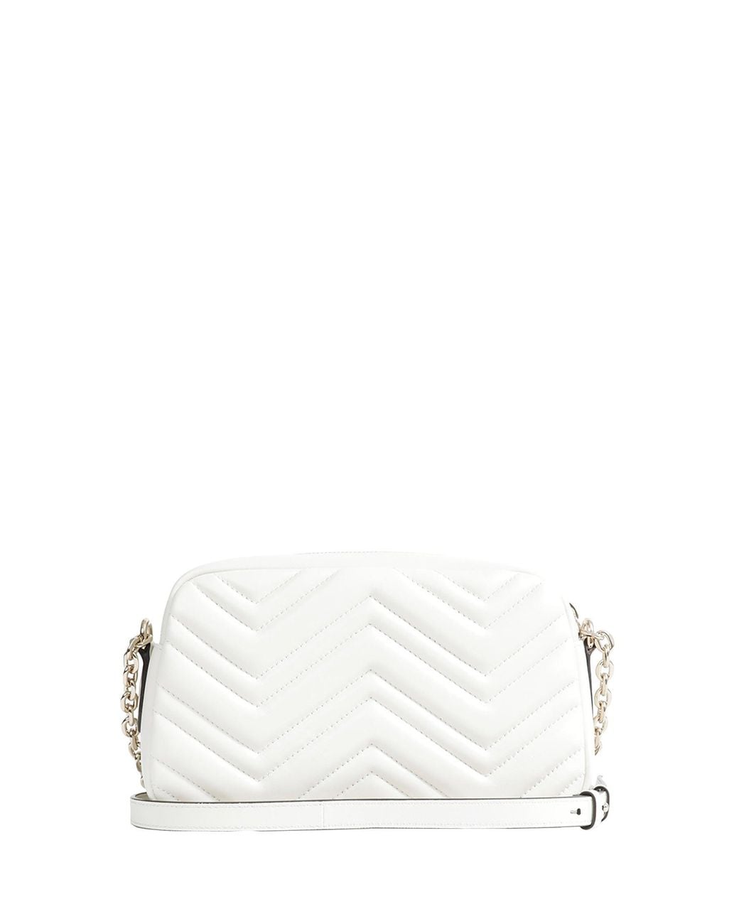Gucci White Gg Marmont Small Camera Bag