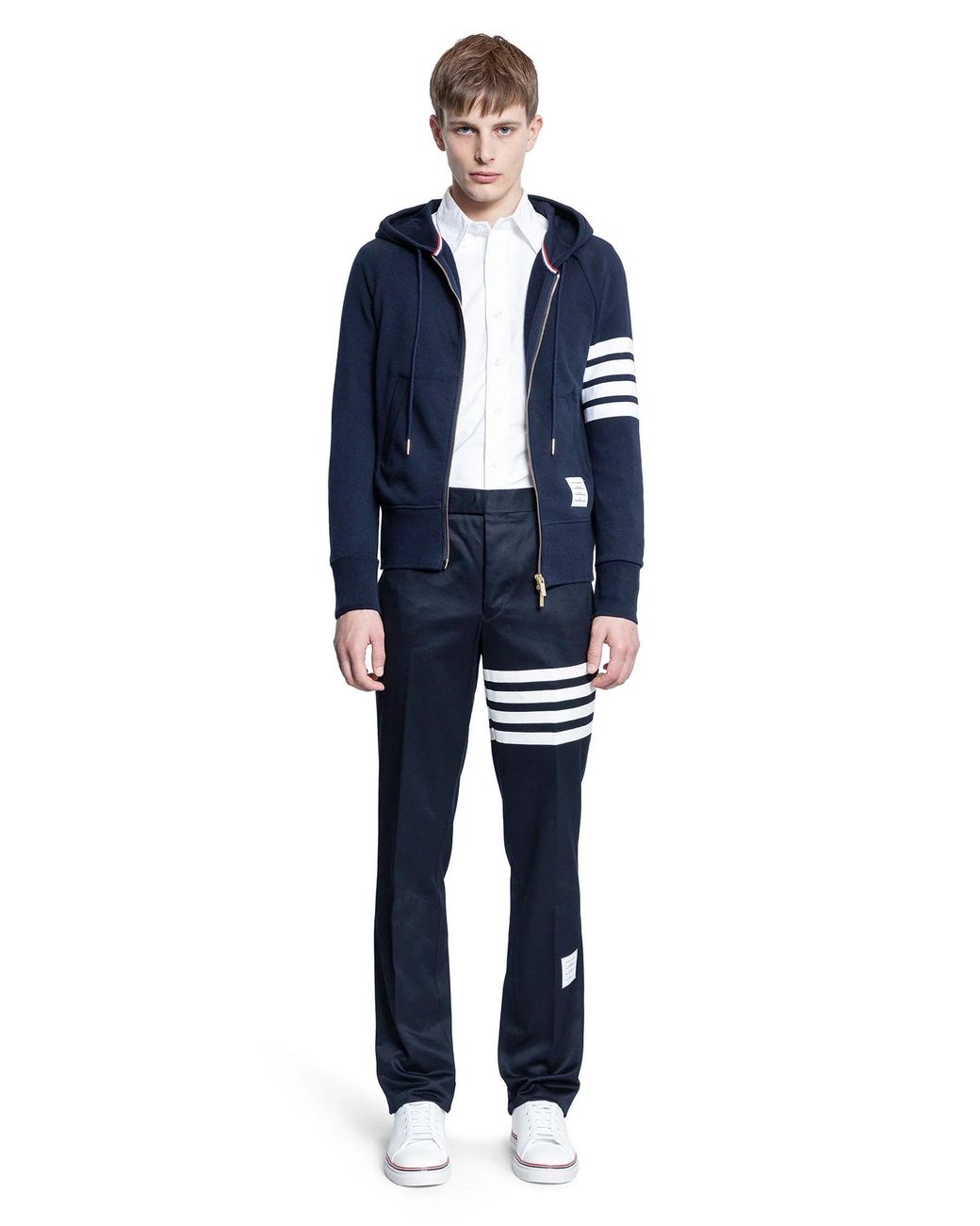 Thom Browne Black 4 Bar Unconstructed Chino Trousers for men