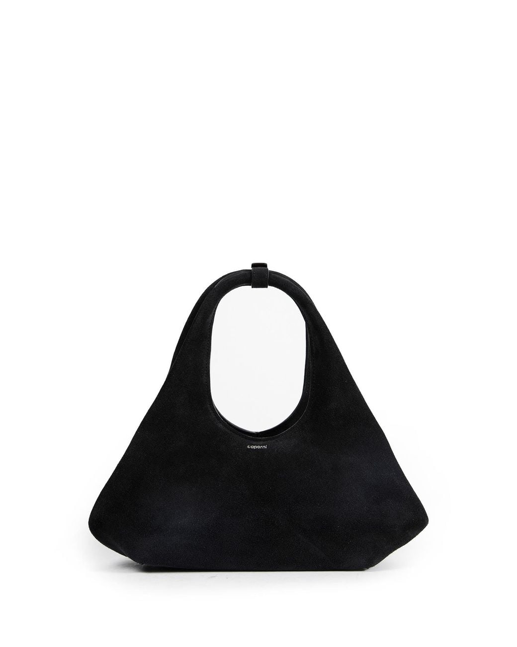 Coperni Black Folded Suede Shoulder Bag