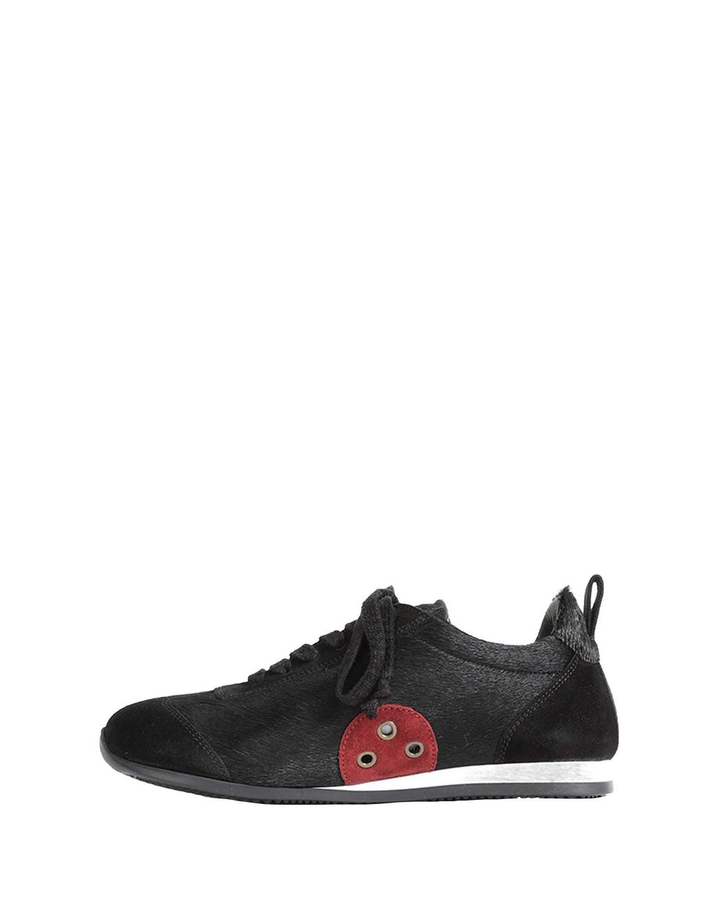 Uma Wang Black Calf Hair Sneakers