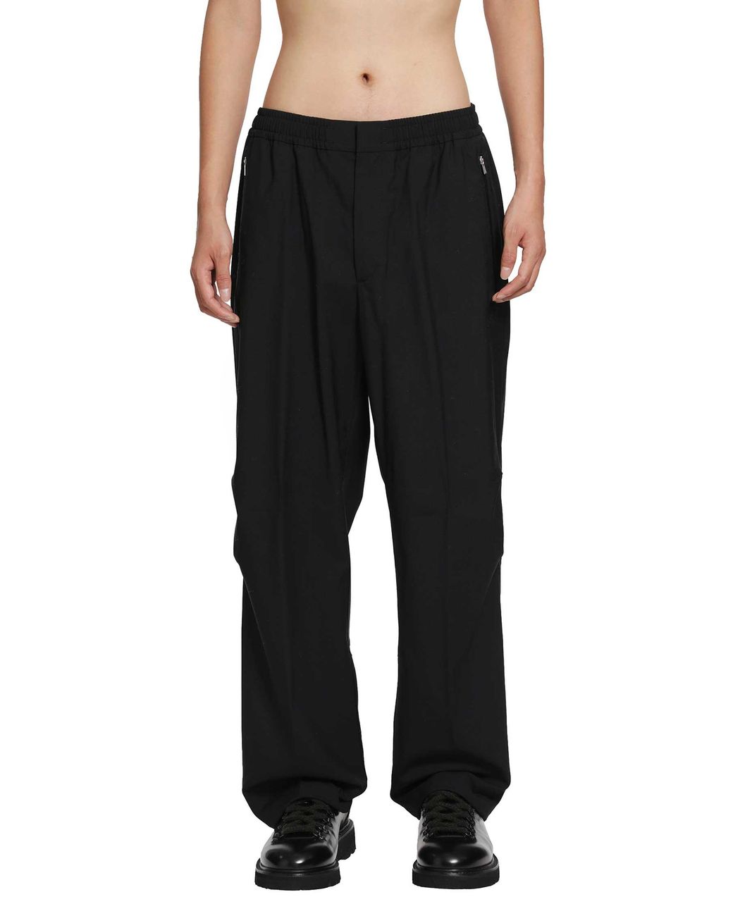 Laminar Black Nylon Wool Pants for men