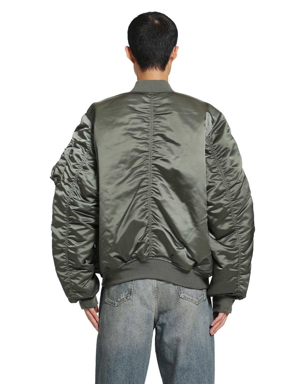 Alpha Industries Gray Ma-1 Uv Bomber Jacket for men