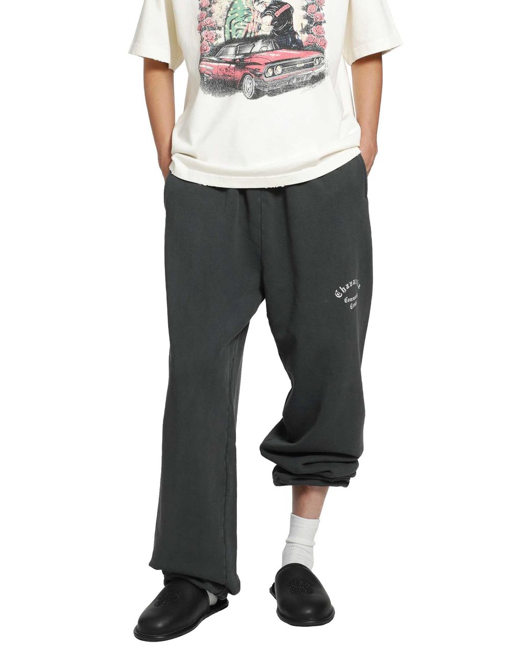 Willy Chavarria Gray Community Center Buffalo Sweatpants for men