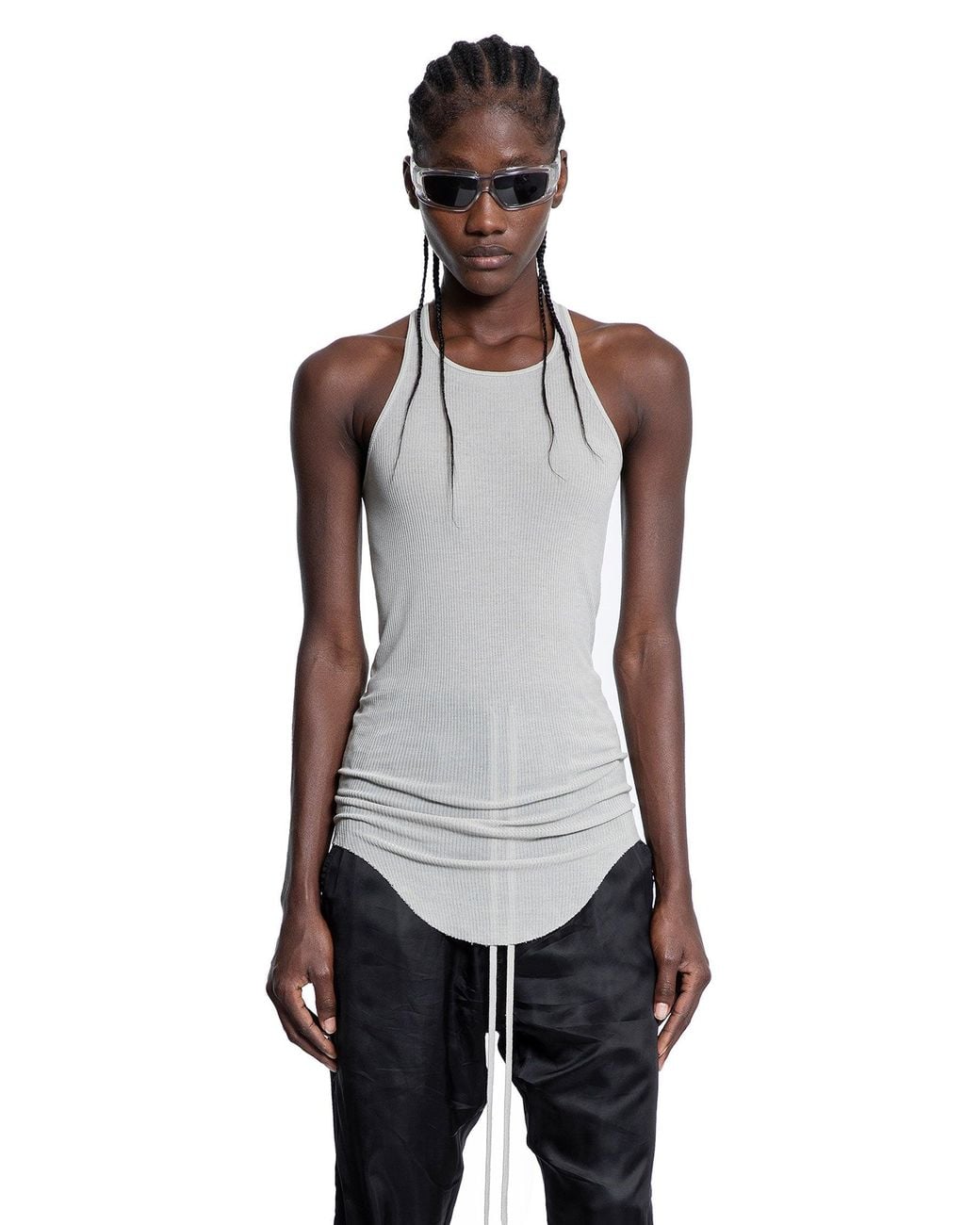 Rick Owens White Forever Basic Rib Tank