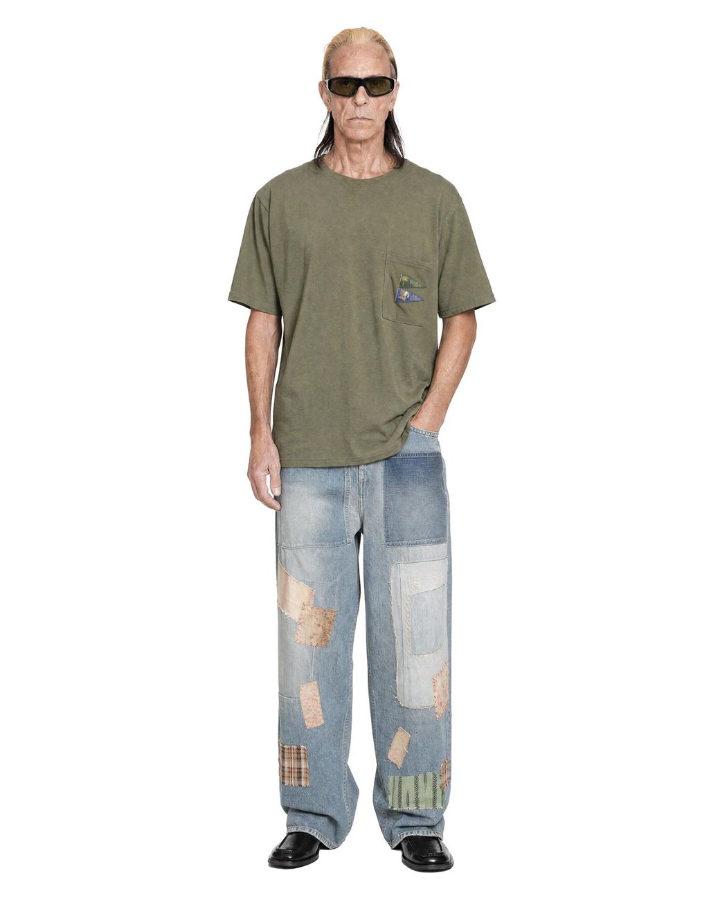 Kapital Green 20/- Jersey Pennant T (3 Flags) for men