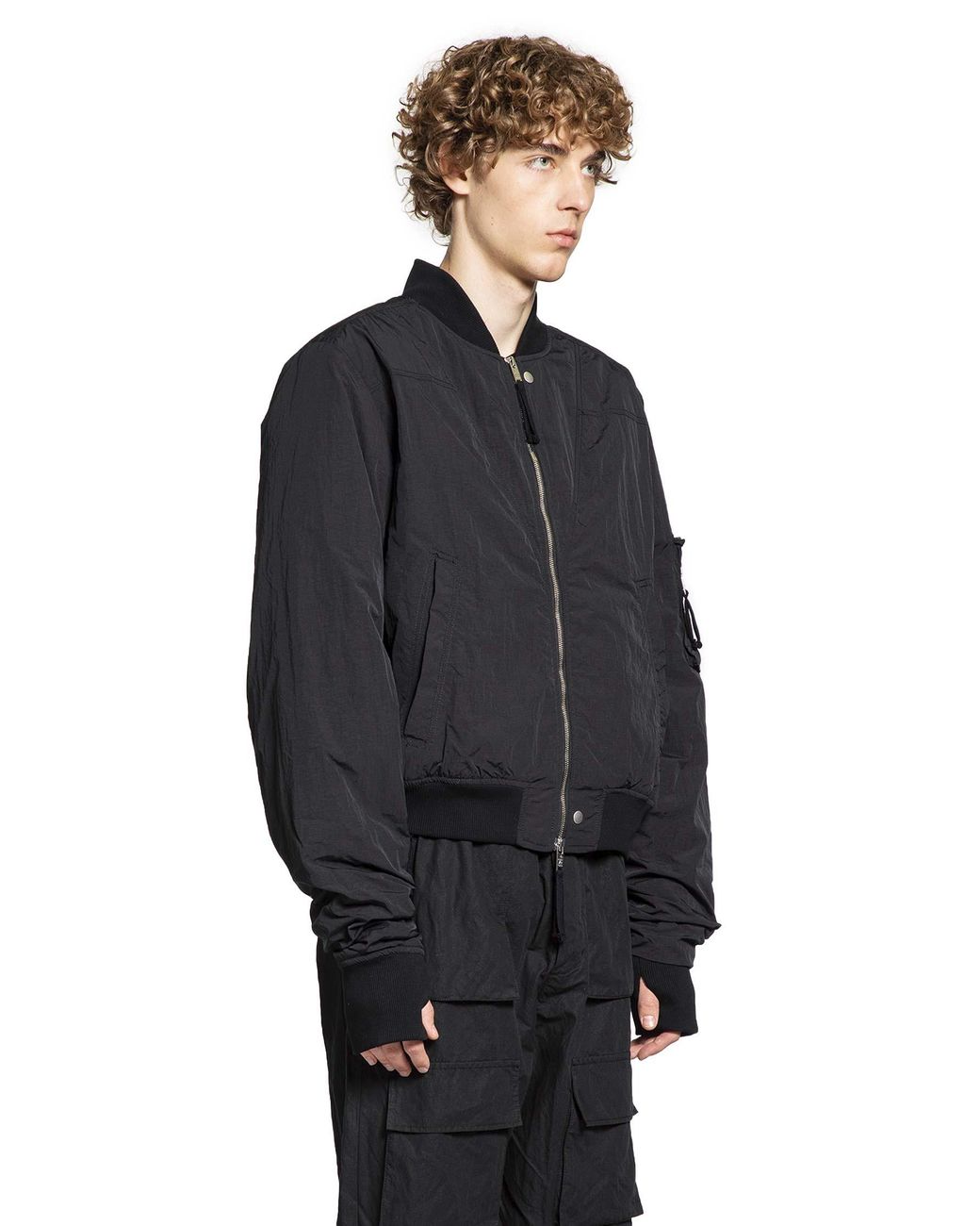 Thom Krom Black Bomber Jacket for men