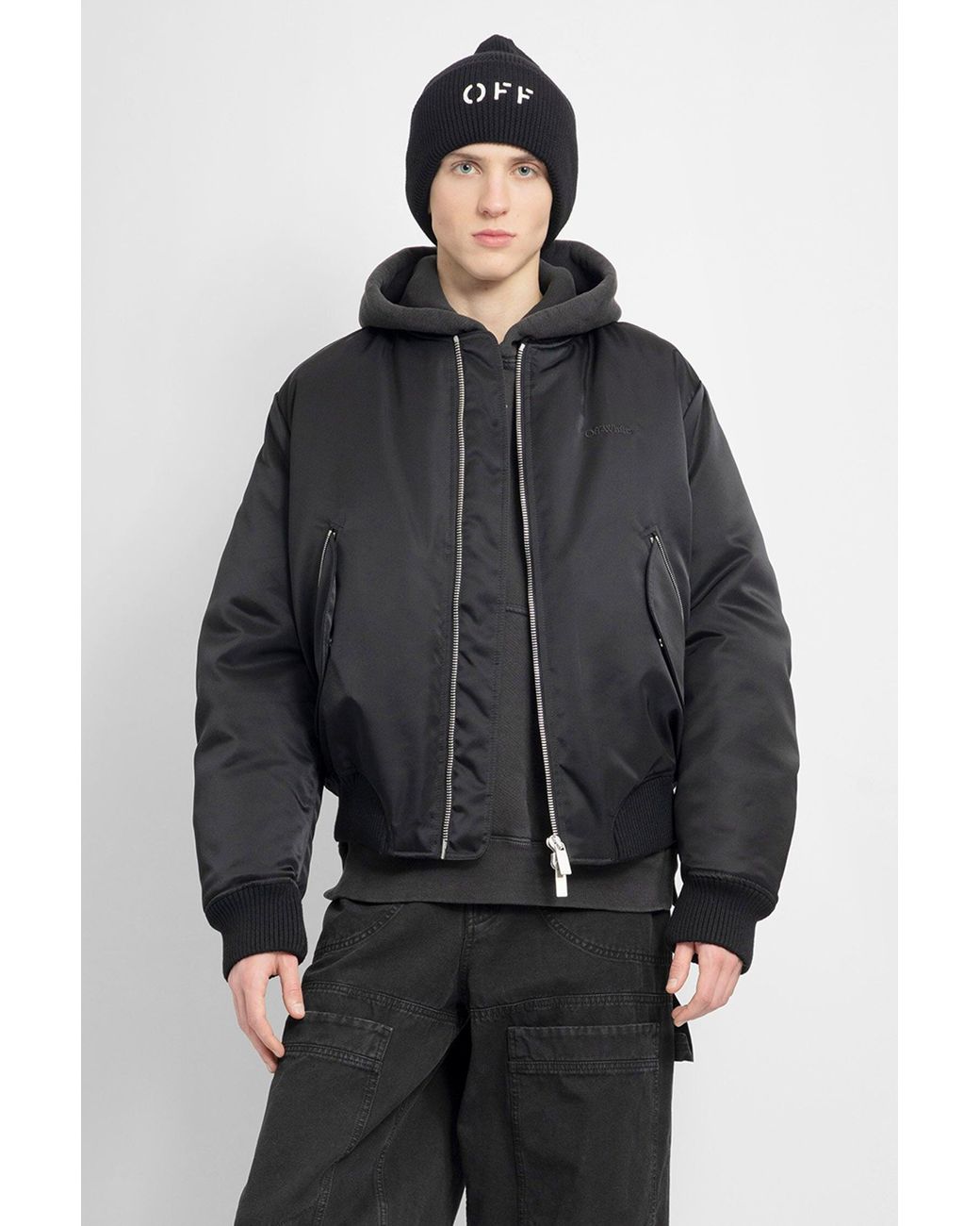 Off white grey best sale jacket