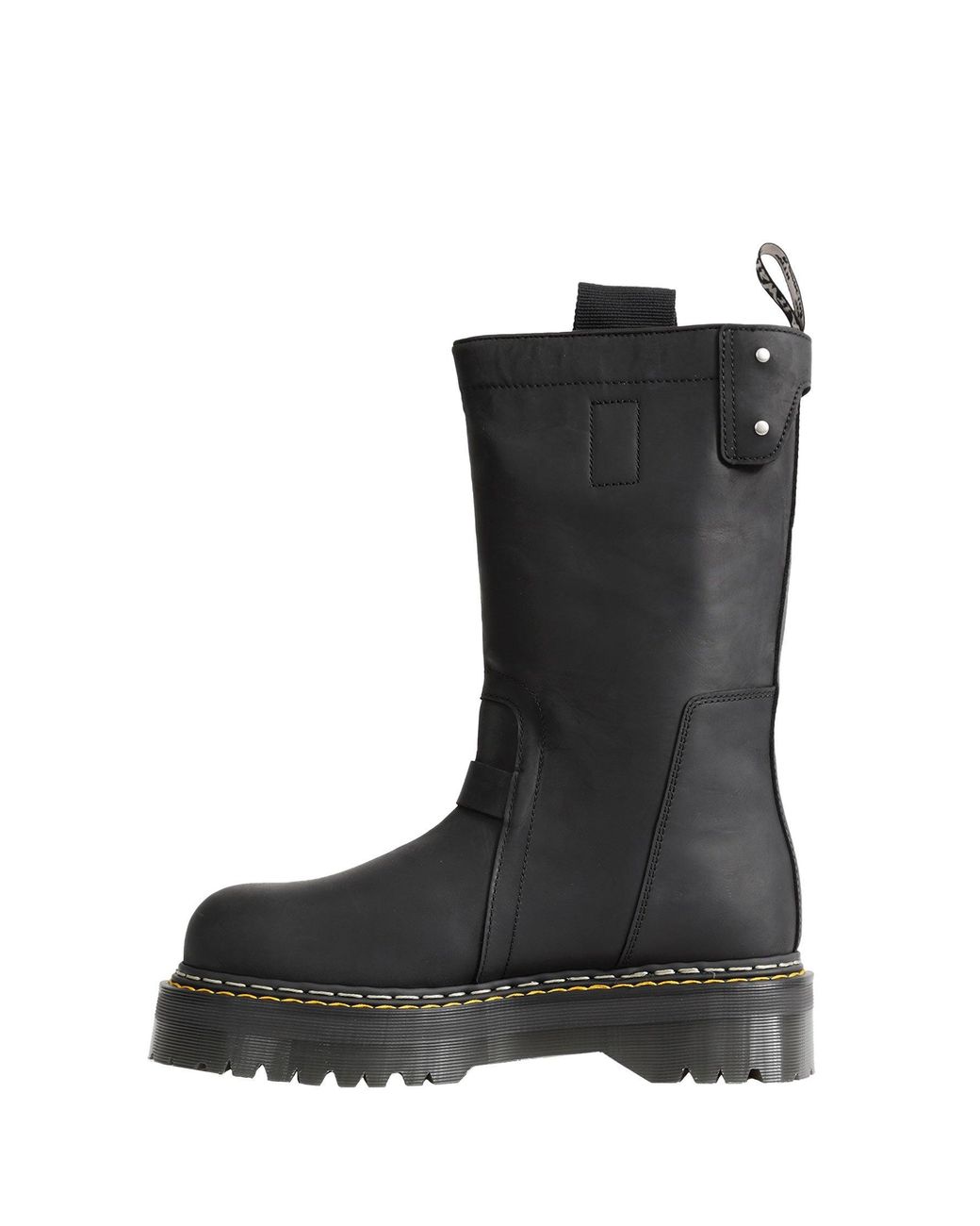 Rick Owens Black Dr. Martens X Quad Sole Pull On Boots for men