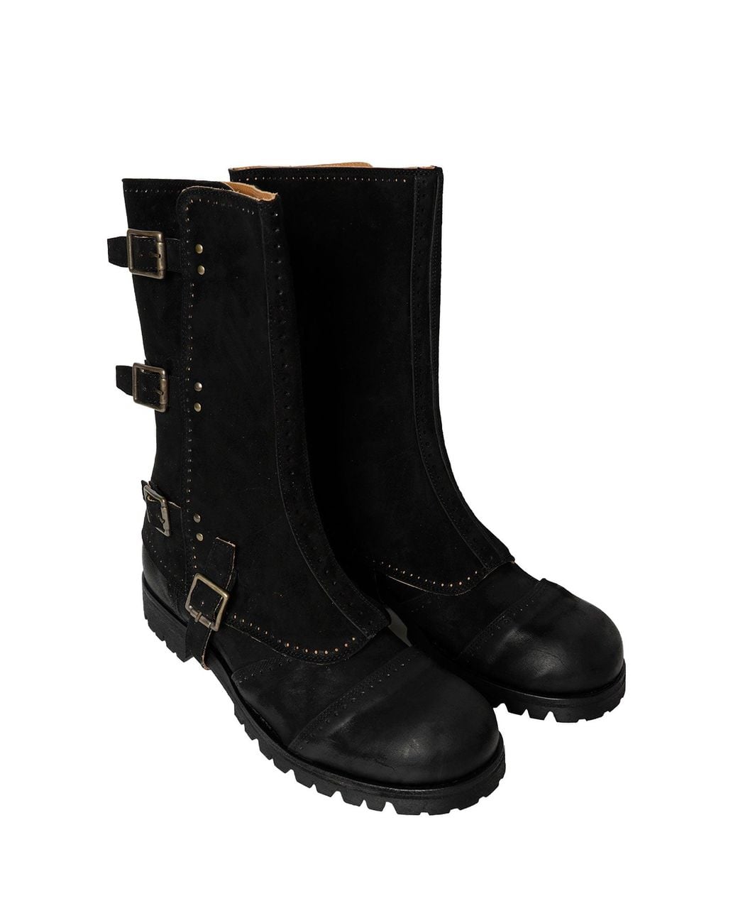 Ziggy Chen Black Removable Gaiter Boots for men