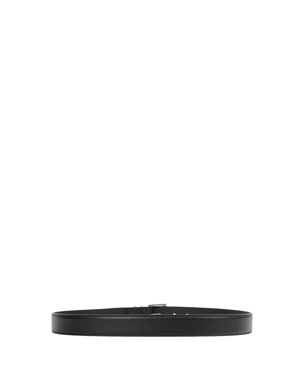 Saint Laurent Black Cassandre Vadim Belt for men