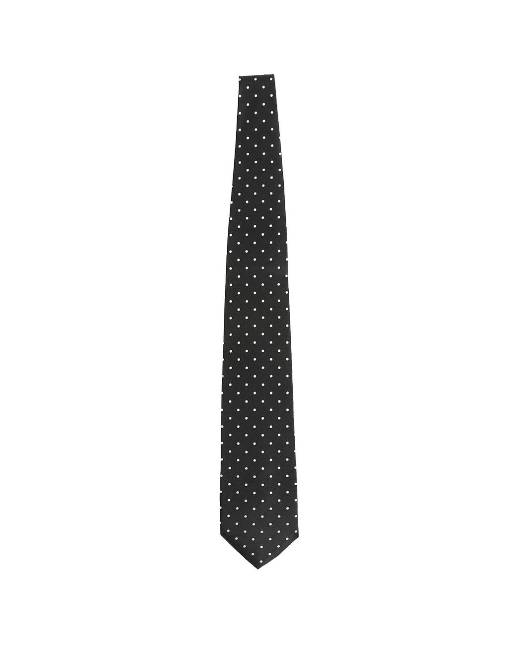Junya Watanabe Black Polkadot Silk Tie for men
