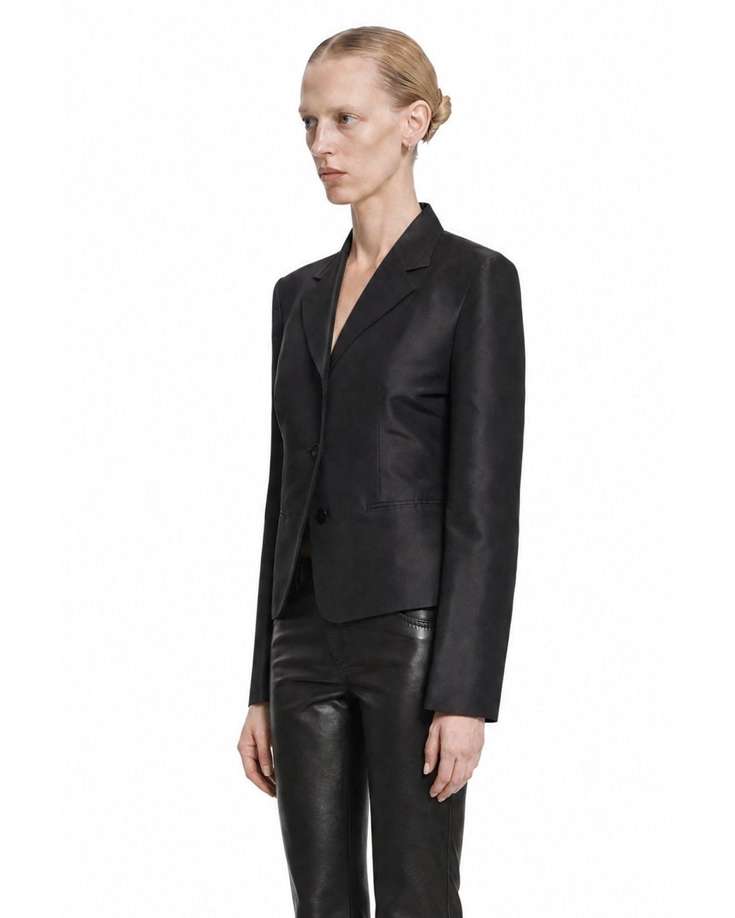 Gucci Black Fine Silk Faille Blazer