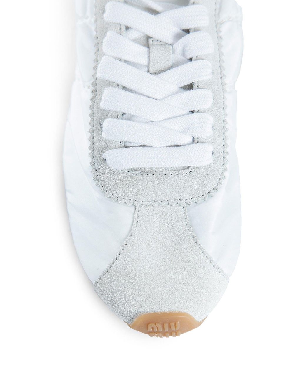 Miu Miu White Plume Sneakers