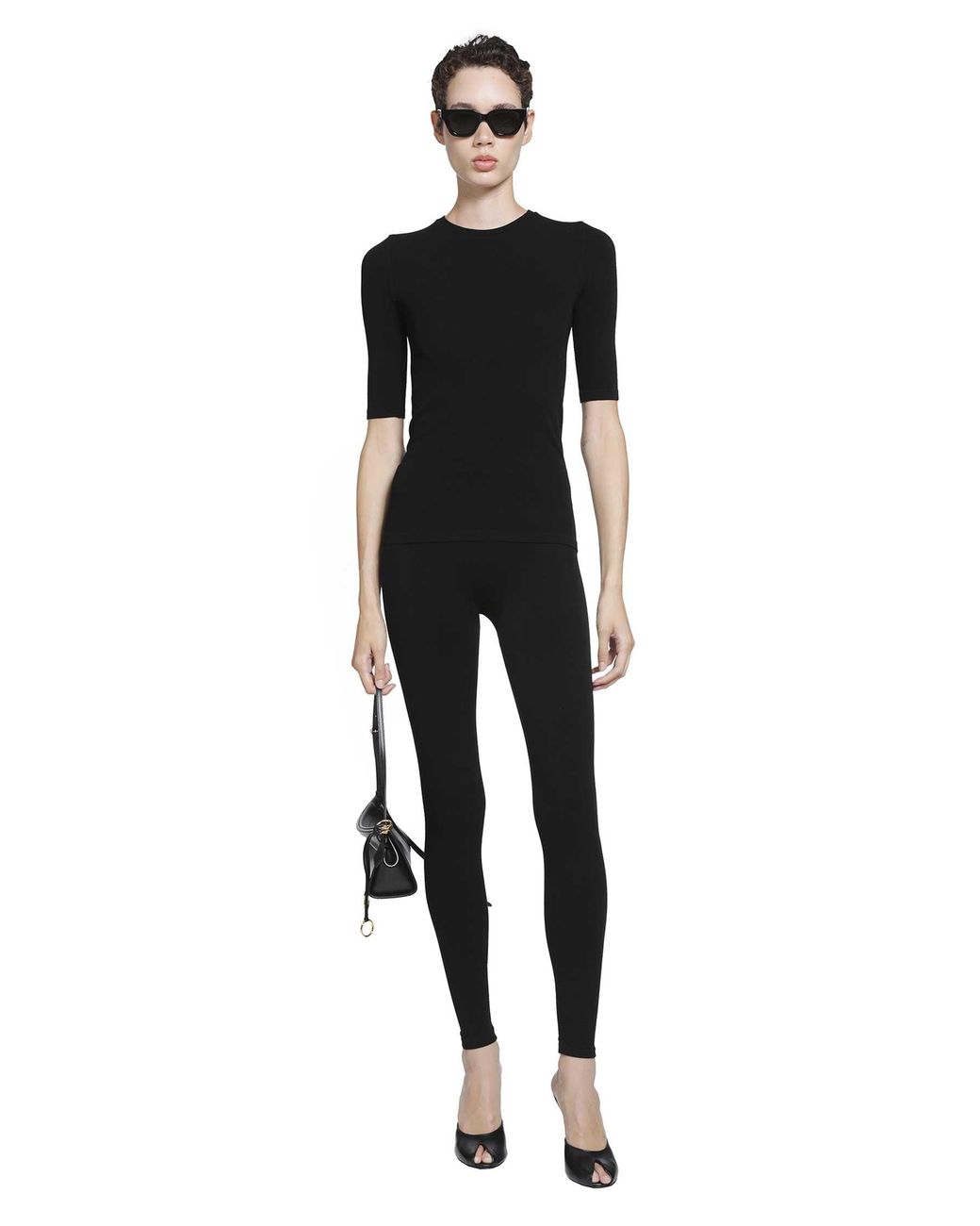Totême Black Compact Jersey Top