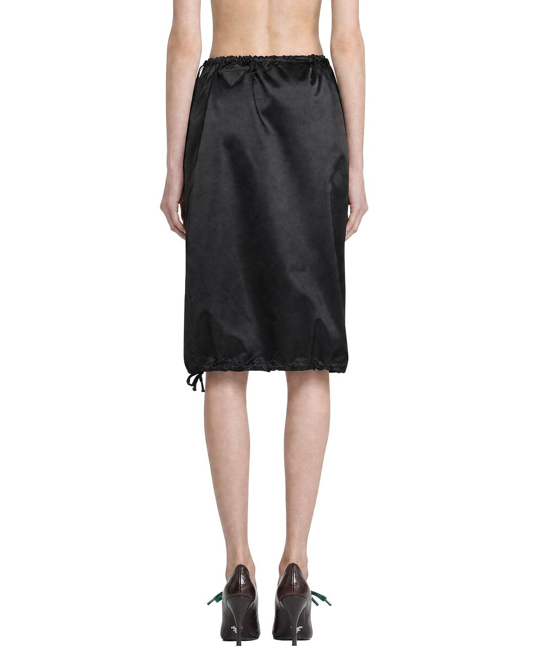 Prada Black Satin Skirt