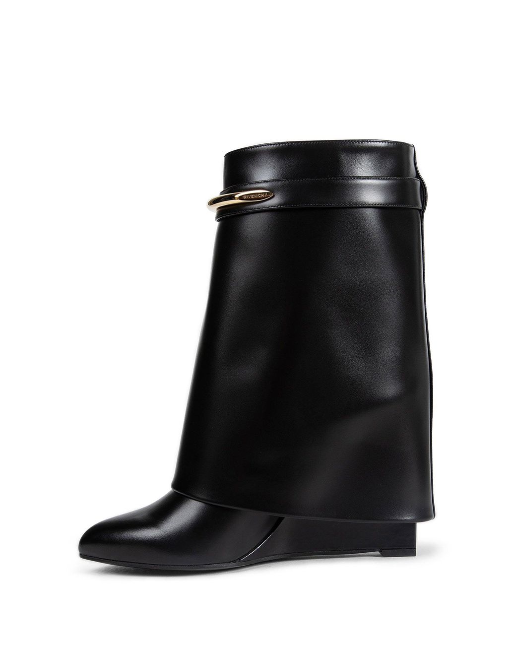 Givenchy Black Shark Pinch Leather Ankle Boots