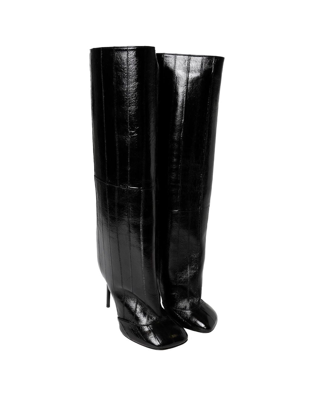 NVL-GARDE Black Broken Heel Knee-High Boots