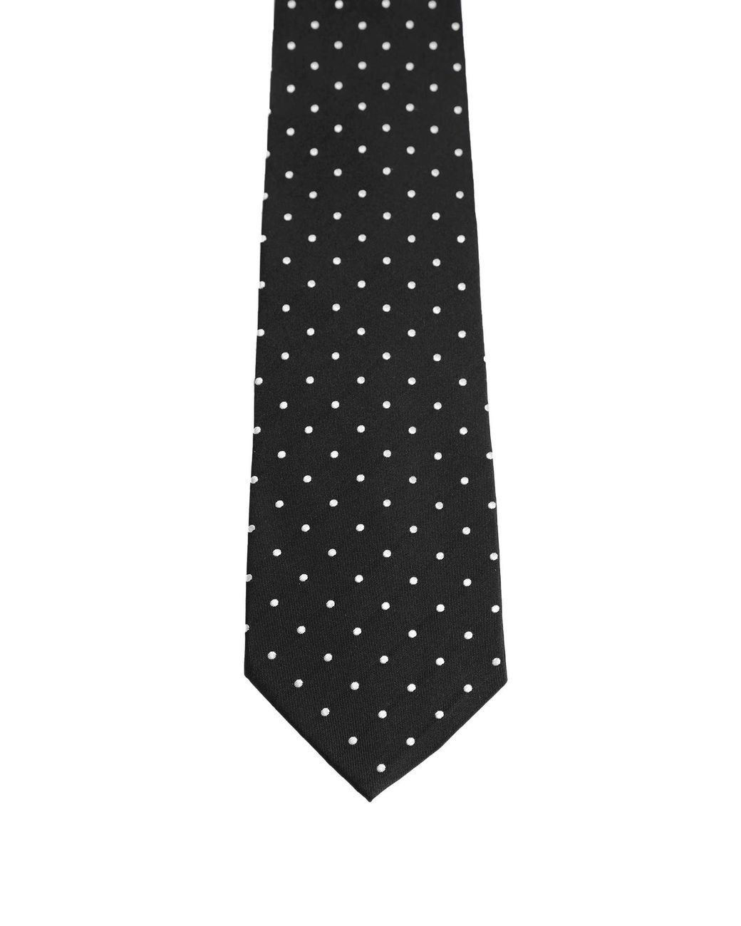 Junya Watanabe Black Polkadot Silk Tie for men