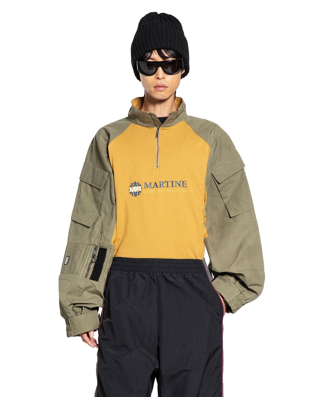 Martine Rose Shrunken Utility Sleeve Shirt in Yellow for Men | Lyst