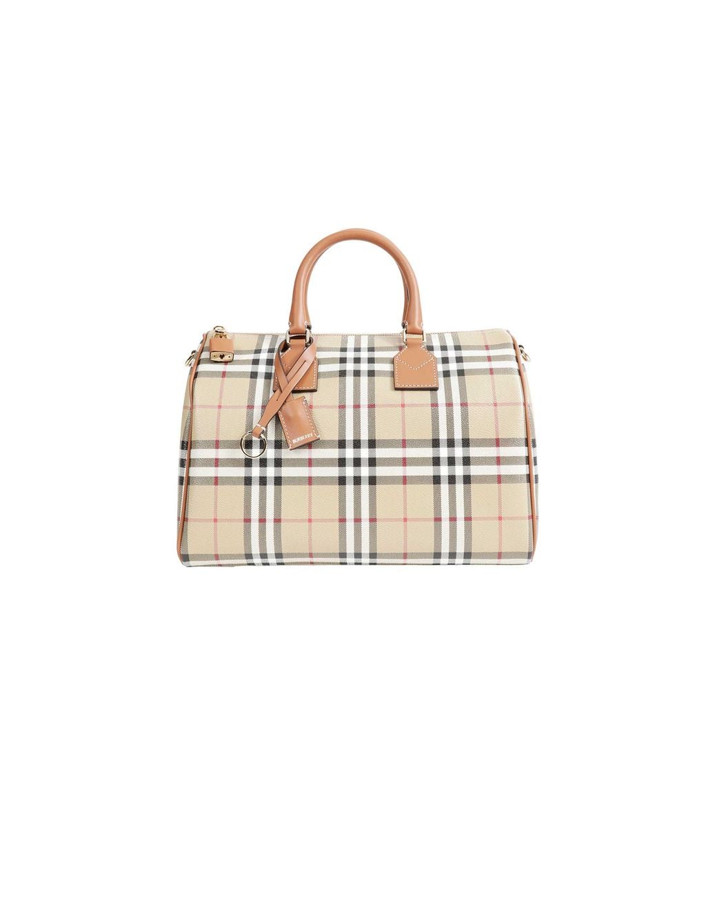 Burberry Brown Medium Check Bowling Bag