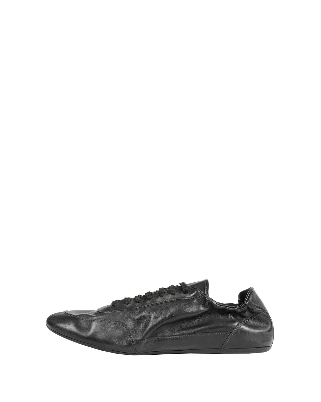 Prada Black Collapse Leather Sneakers for men