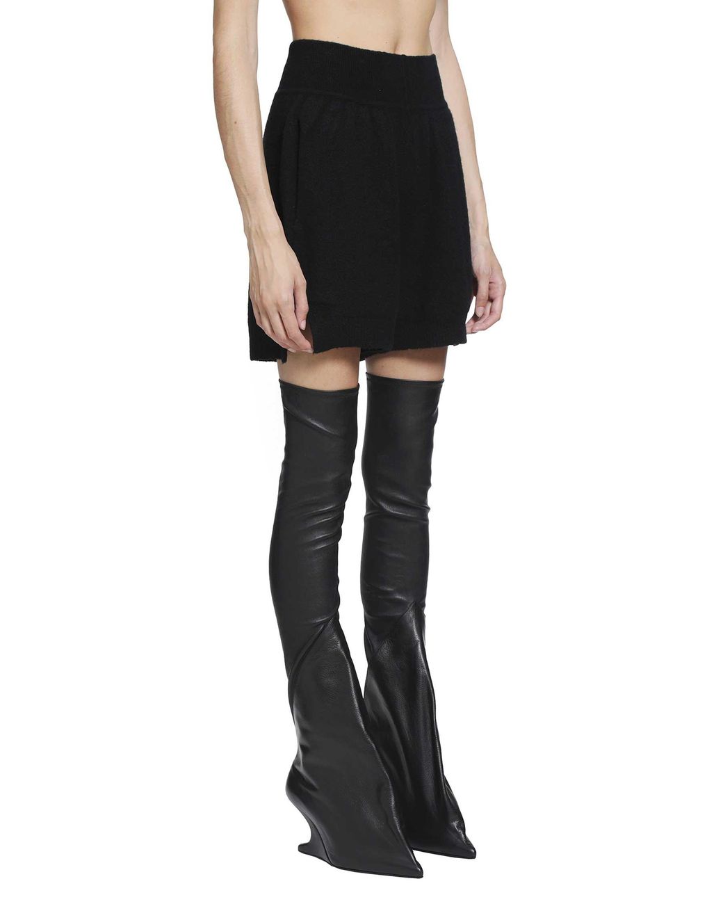 Rick Owens Black Tower Shorts