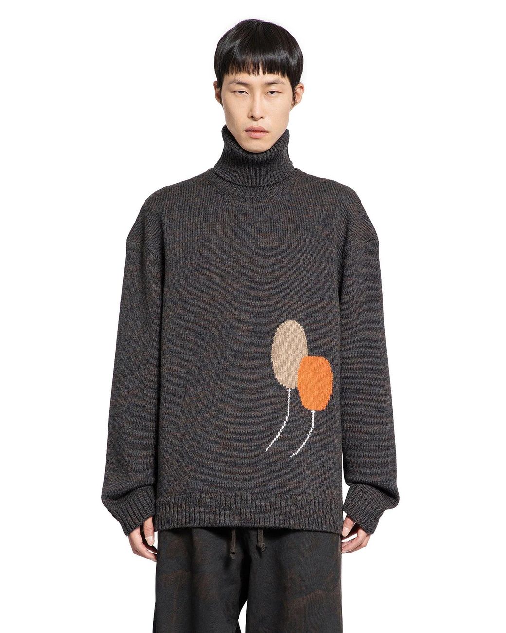 JORDANLUCA Black Ballon Jumper for men