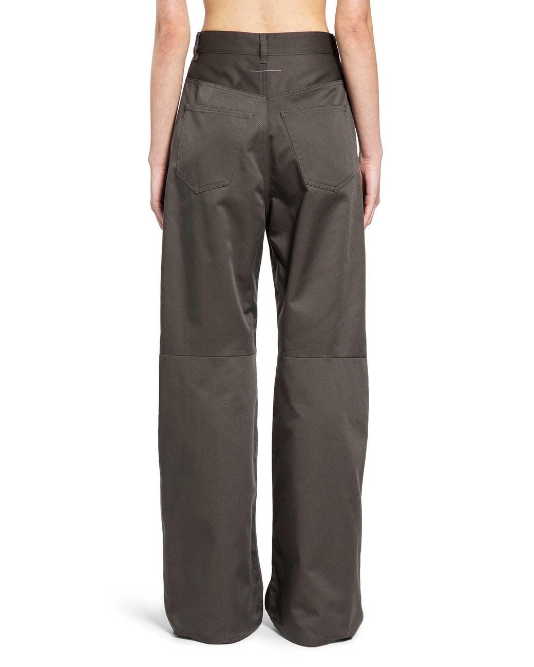MM6 by Maison Margiela Gray Wide Leg Chinos