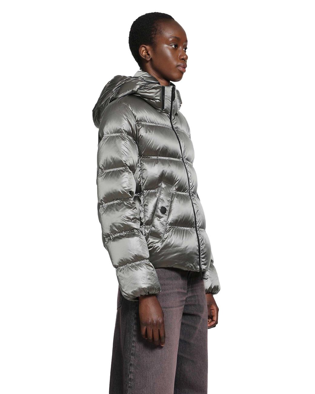 Moncler Gray Sensation Short Down Jacket