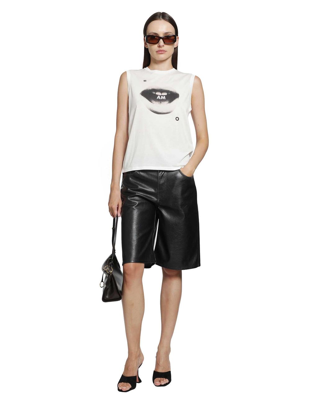 Fendi White Ti Amo Print Jersey Top