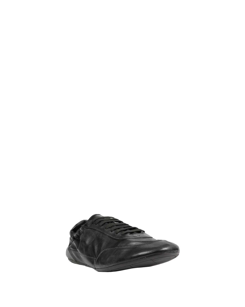 Prada Black Collapse Leather Sneakers for men