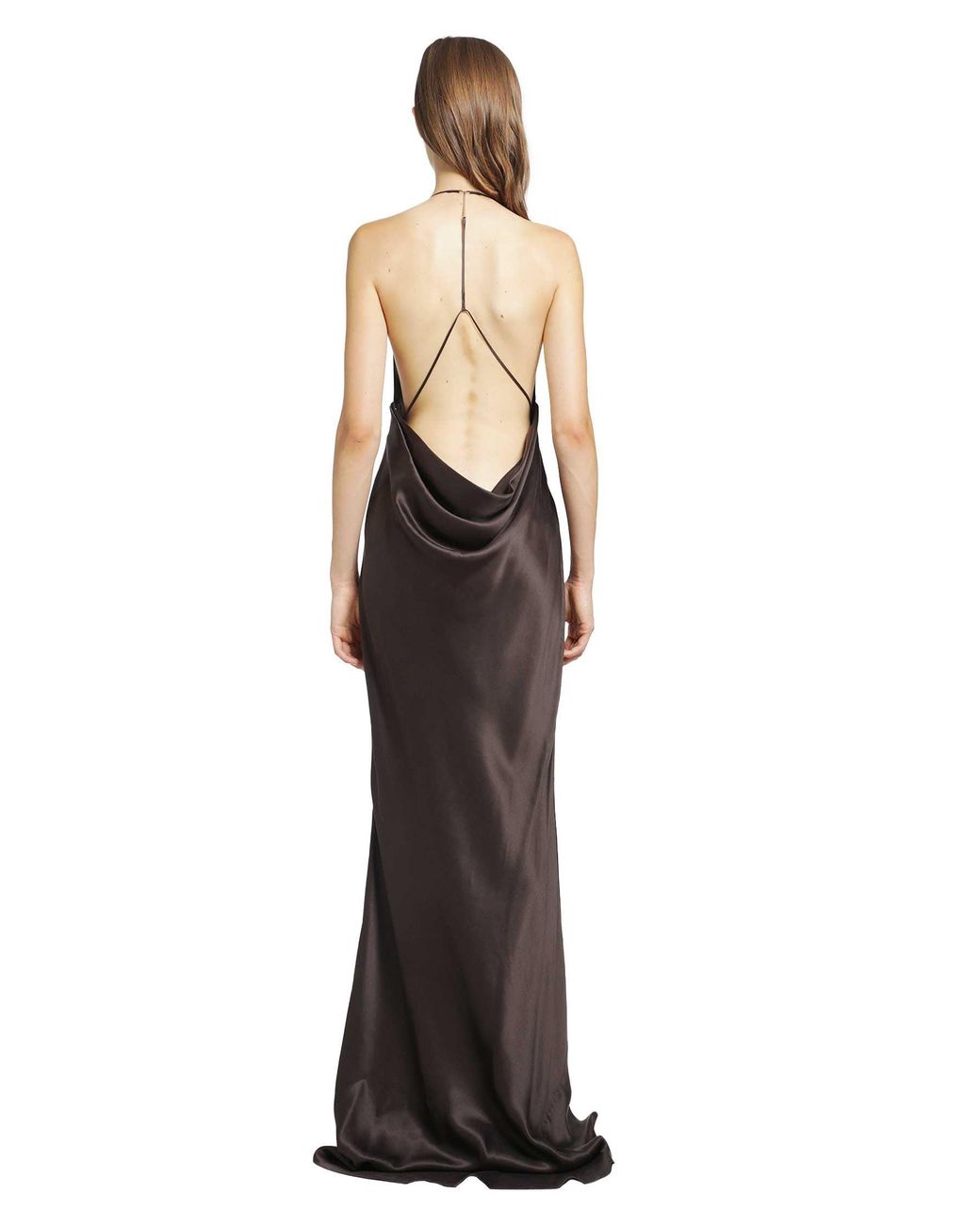 Tom Ford Black Silk Satin Halterneck Evening Dress