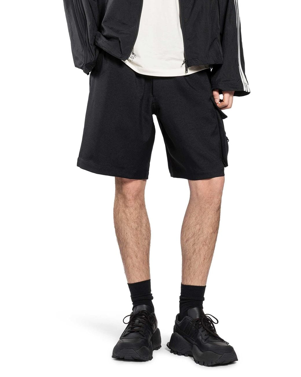 Y-3 Black Sport Uniform Cargo Shorts for men