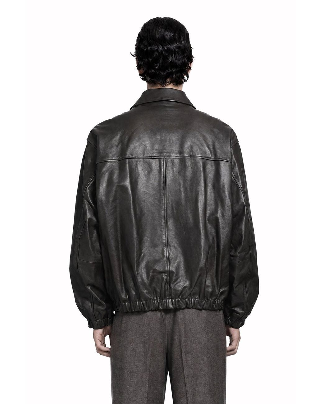 Ssstein Black Calf Zip Short Jacket for men