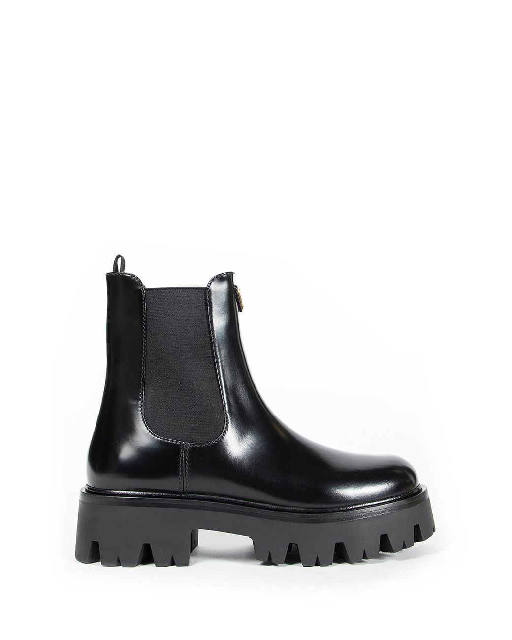 Prada Black Brushed Leather Stride Boots