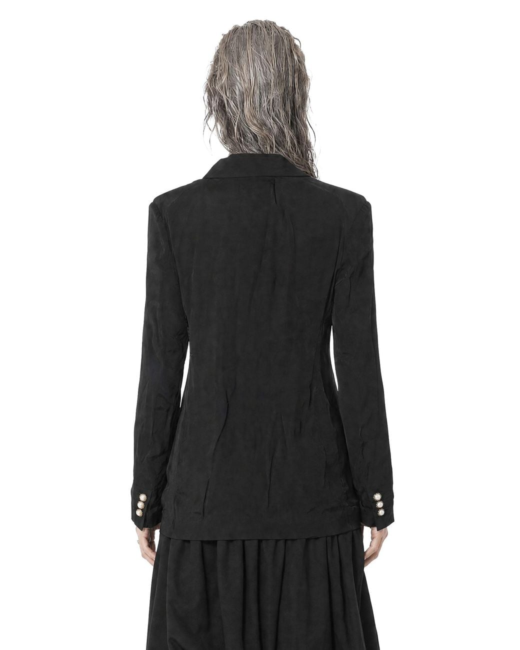 Comme des Garçons Black Layered Wool And Taffeta Blazer