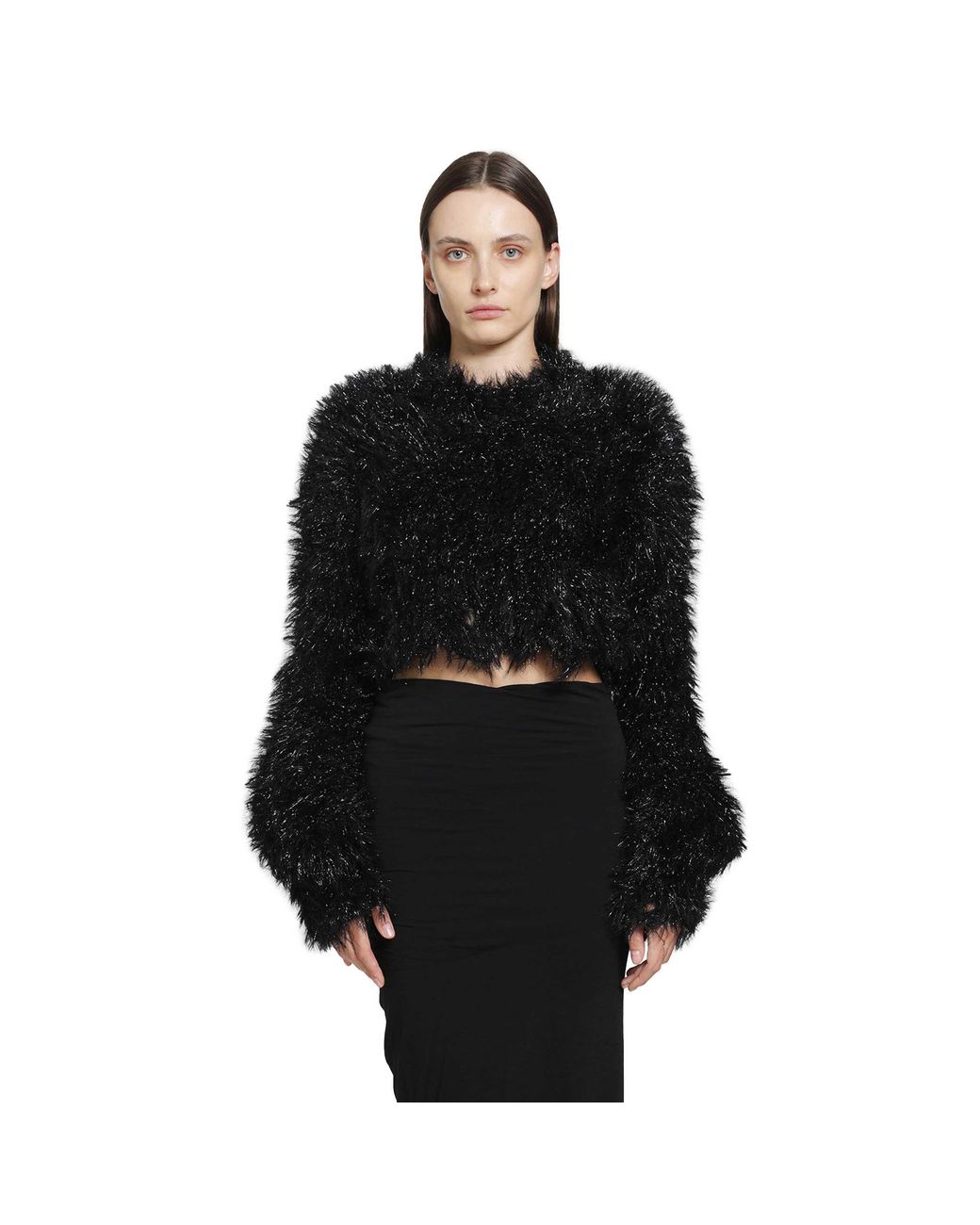 Junya Watanabe Black Glitter Mohair Sweater