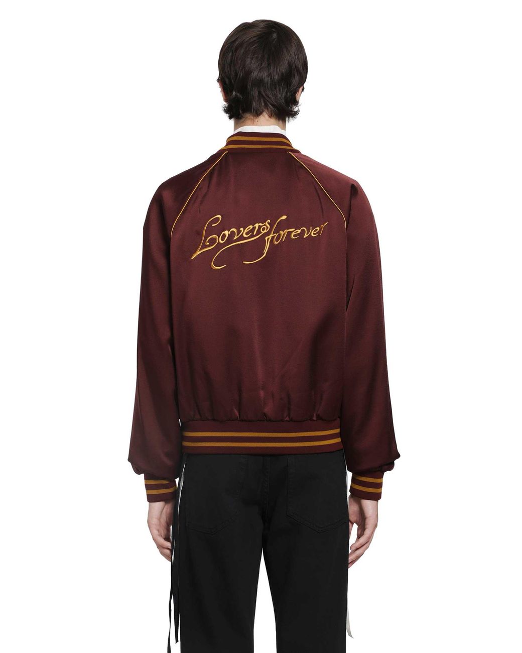 Ann Demeulemeester Red 'Lovers Forever' Bomber for men
