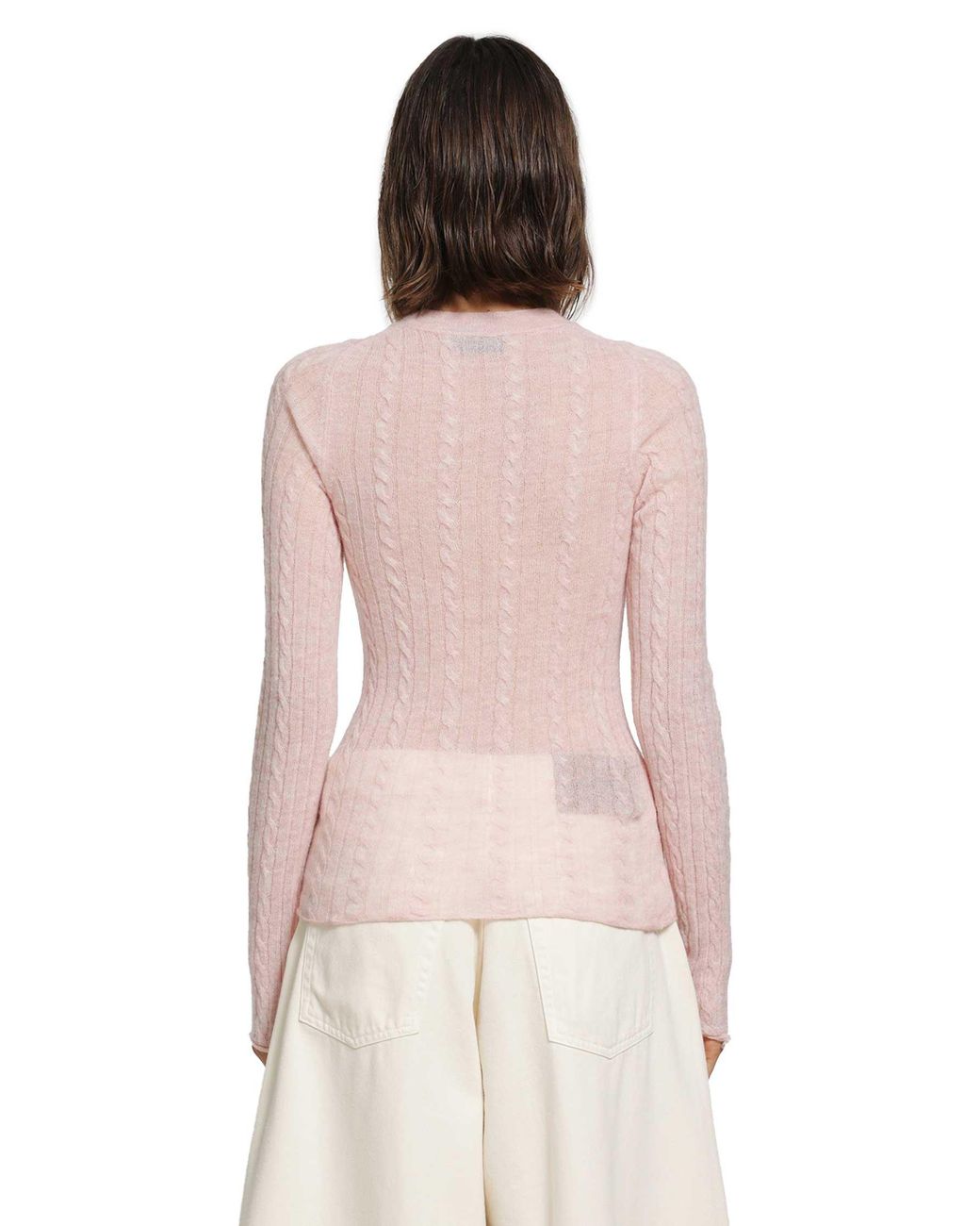 Haikure Pink Sey Semi-Sheer Knitwear
