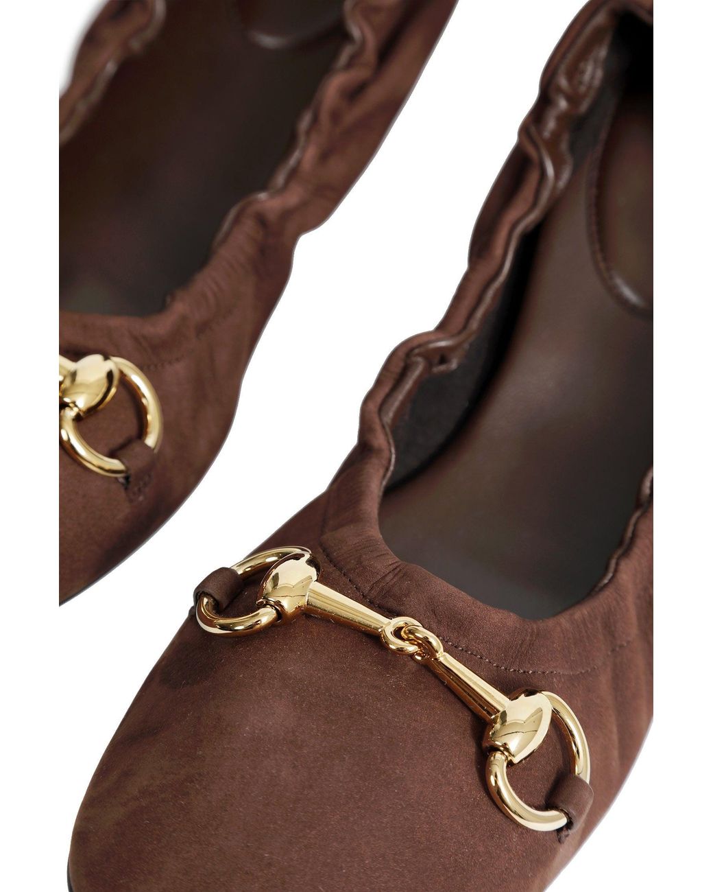 Gucci Brown Prima Ballet Flats