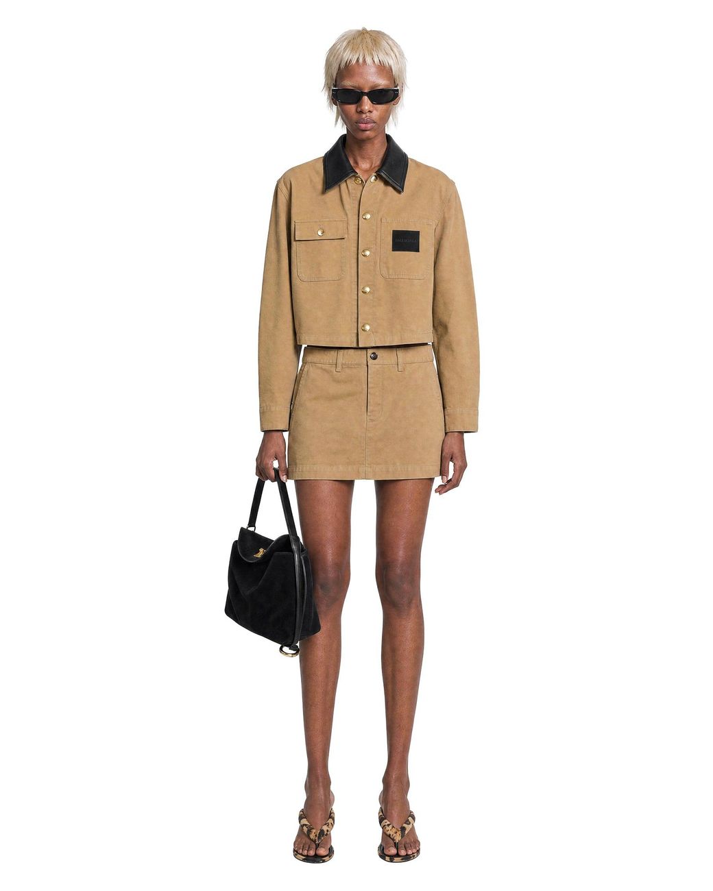 Balenciaga Natural Mini Cotton Skirt